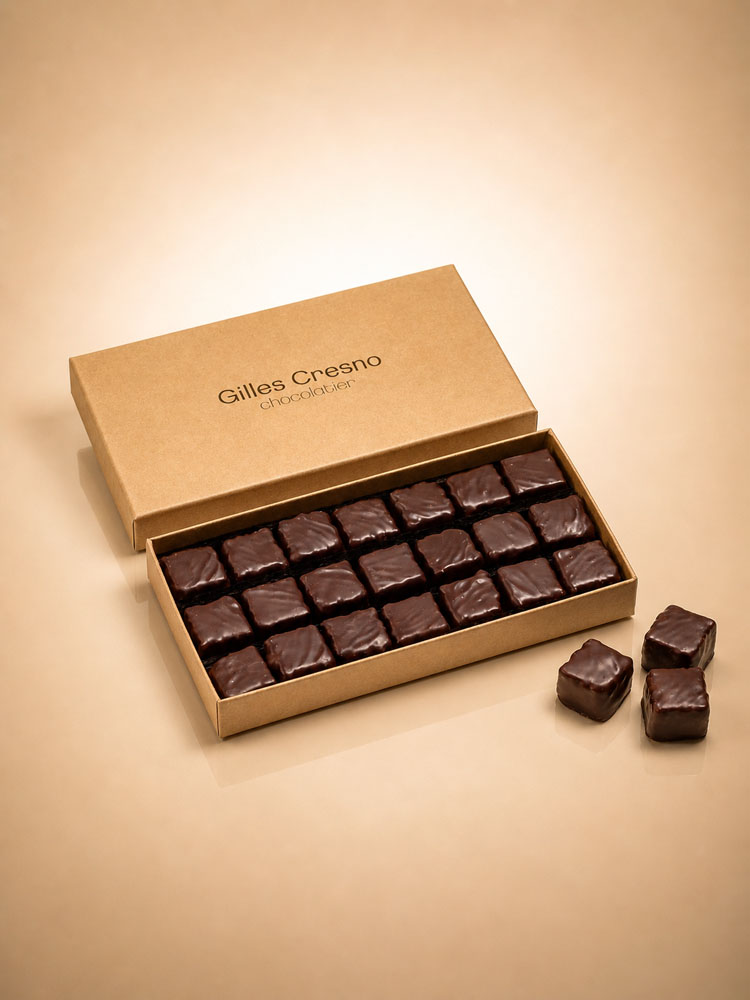 Coffret Rochers praliné NOISETTES noir – Image 1